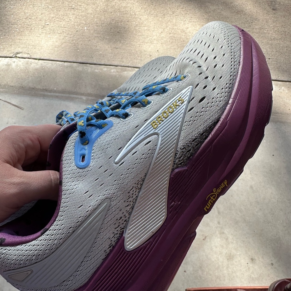 Brooks Women's Grey and Purple Running Shoes- WINE & DINE 2025